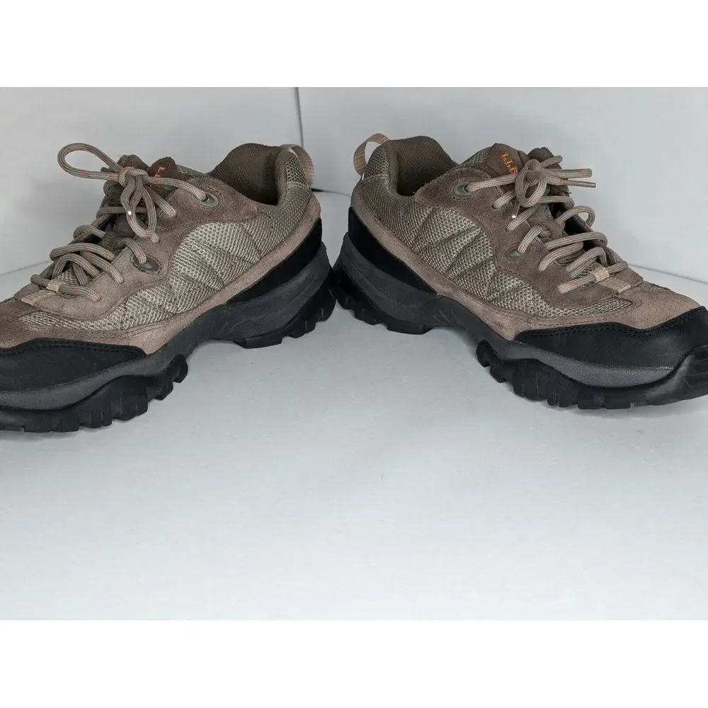 L.L. Bean‎ Men's Outdoor Hiking Ventilated Shoes Size 7.5 Tan/ Orange